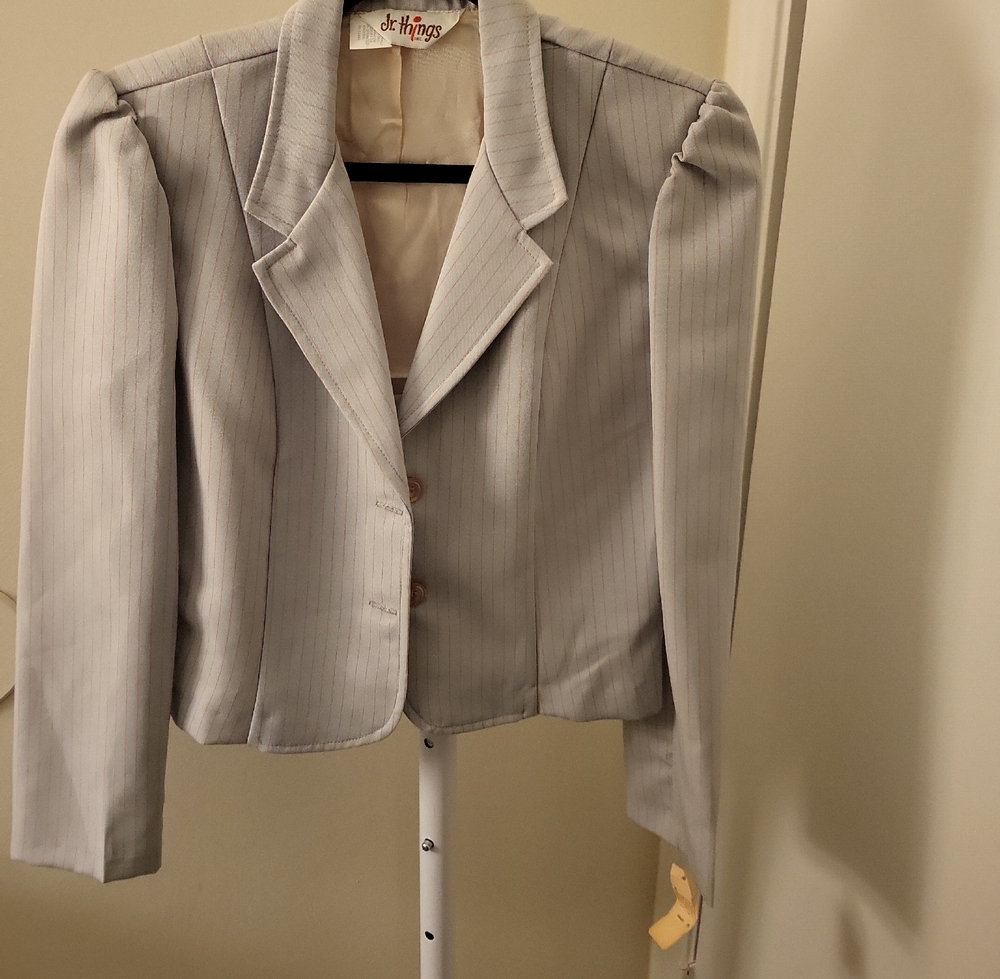 Vintage Light Blue W/ Pinstripe Blazer (Set)